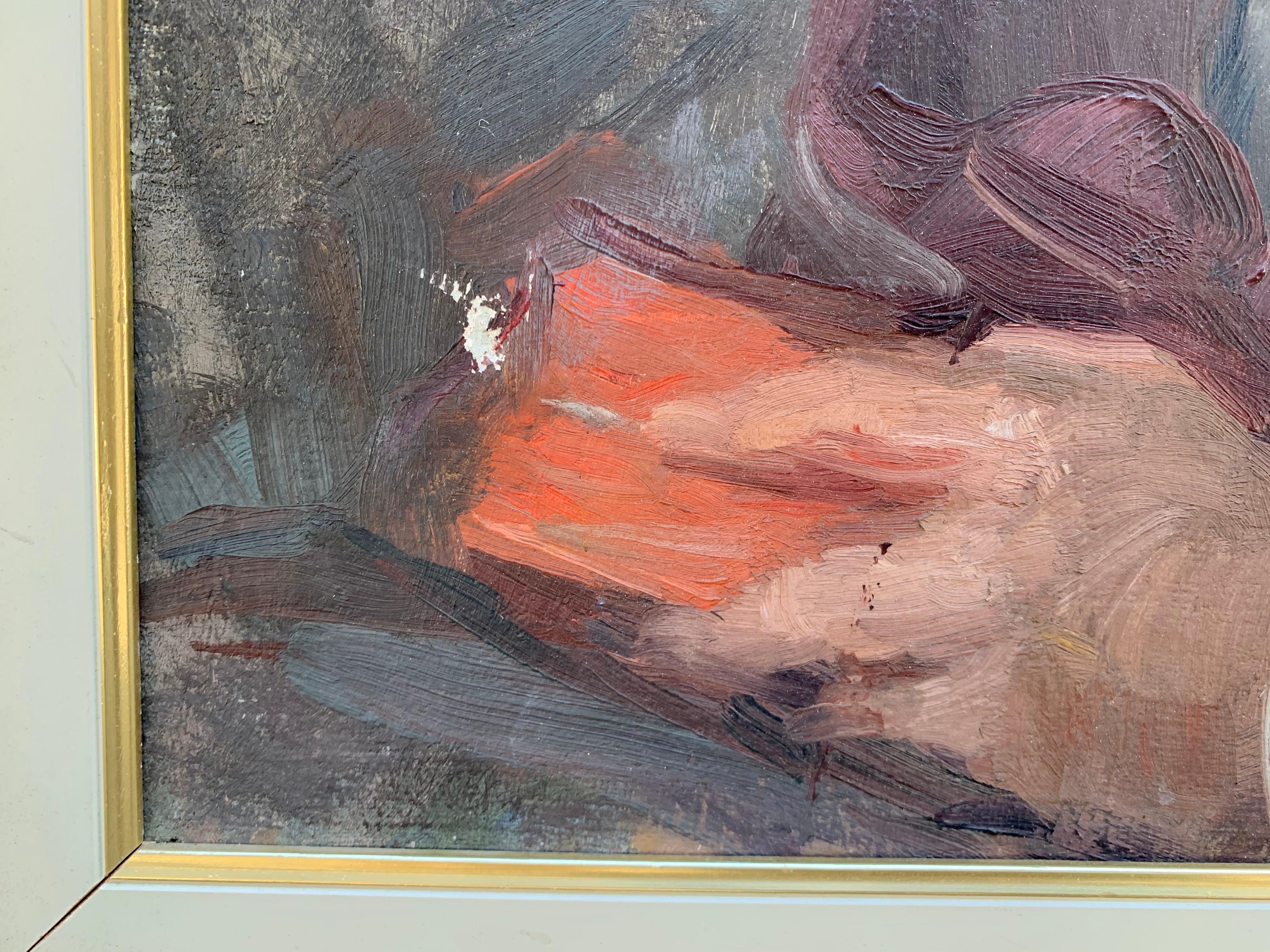 Male Portrait, Signed Gennaro Befanio (Naples, 1866 - Paris, 1937), Dated 1936 For Sale 5