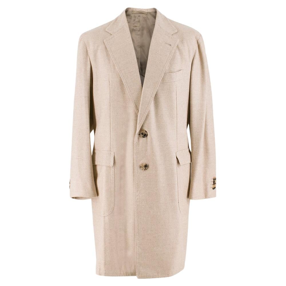 Gennaro Solito Bespoke Cashmere Single Breasted Coat estimated size L