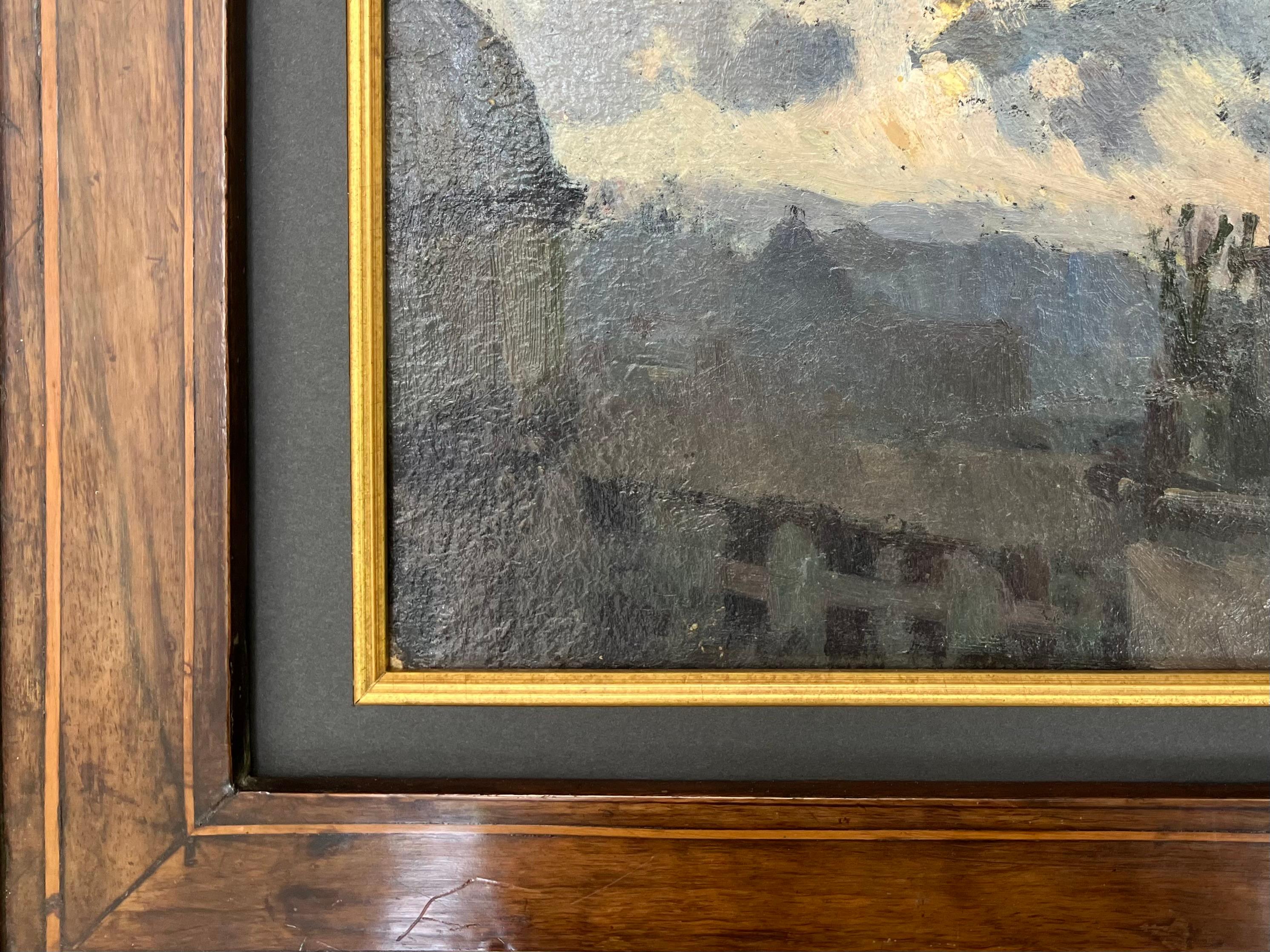 Gennaro Villani (1885-1948) Naples Rooftop Scene In Good Condition For Sale In New York, NY