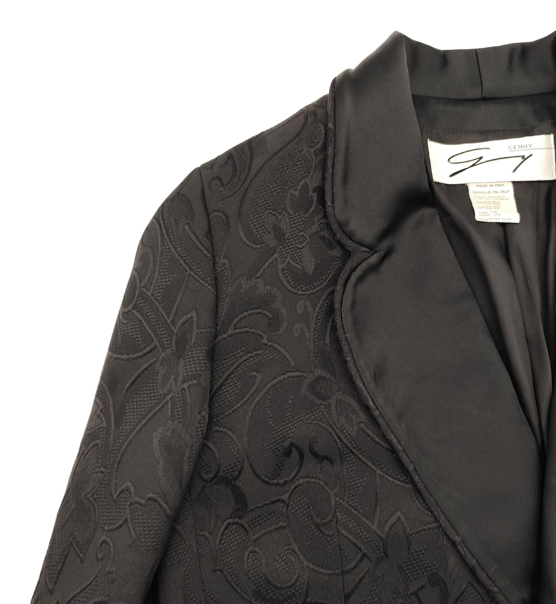 Women's Genny black embroidered double breasted blazer For Sale