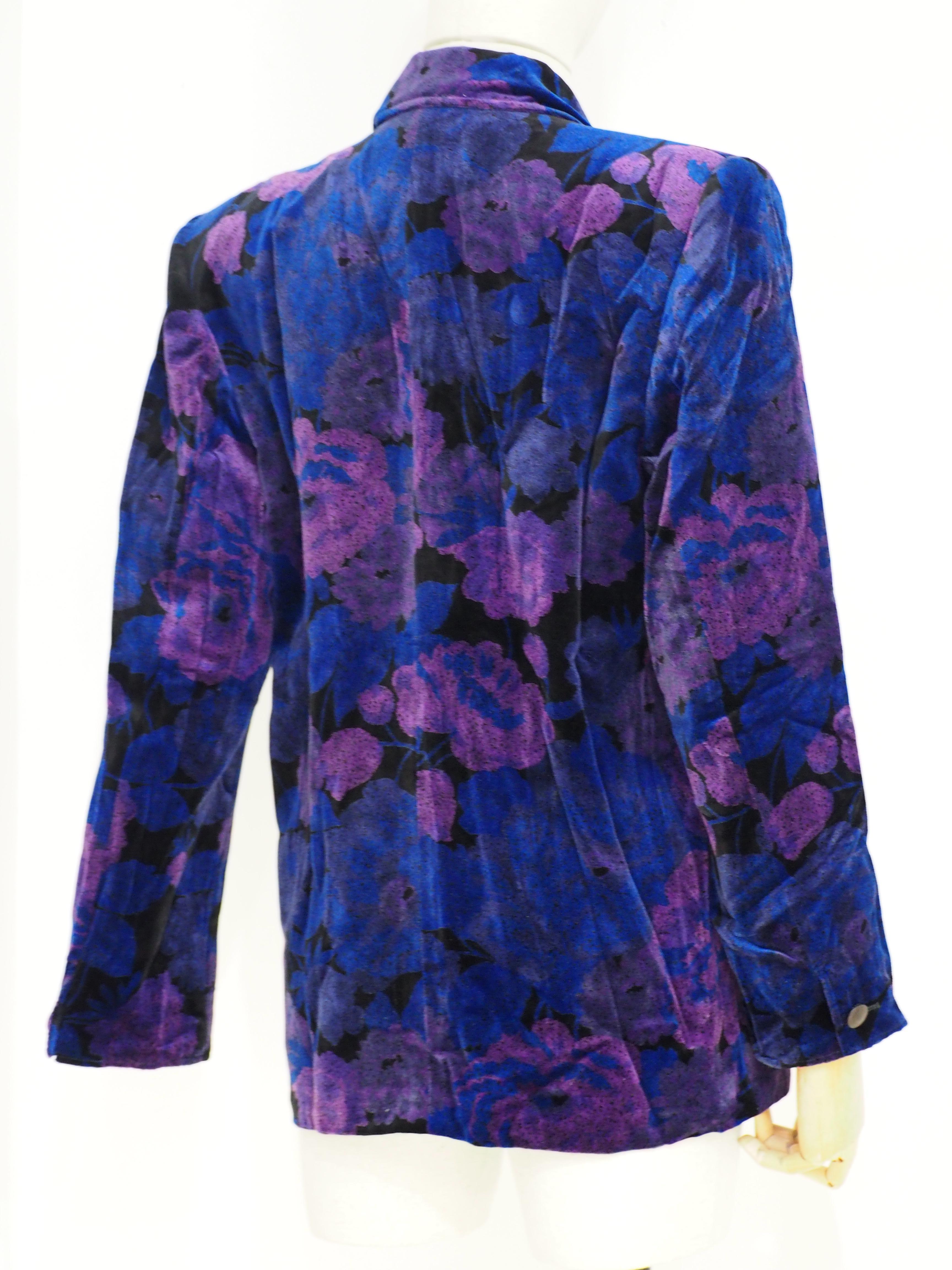 Genny blue purple velvet jacket 4