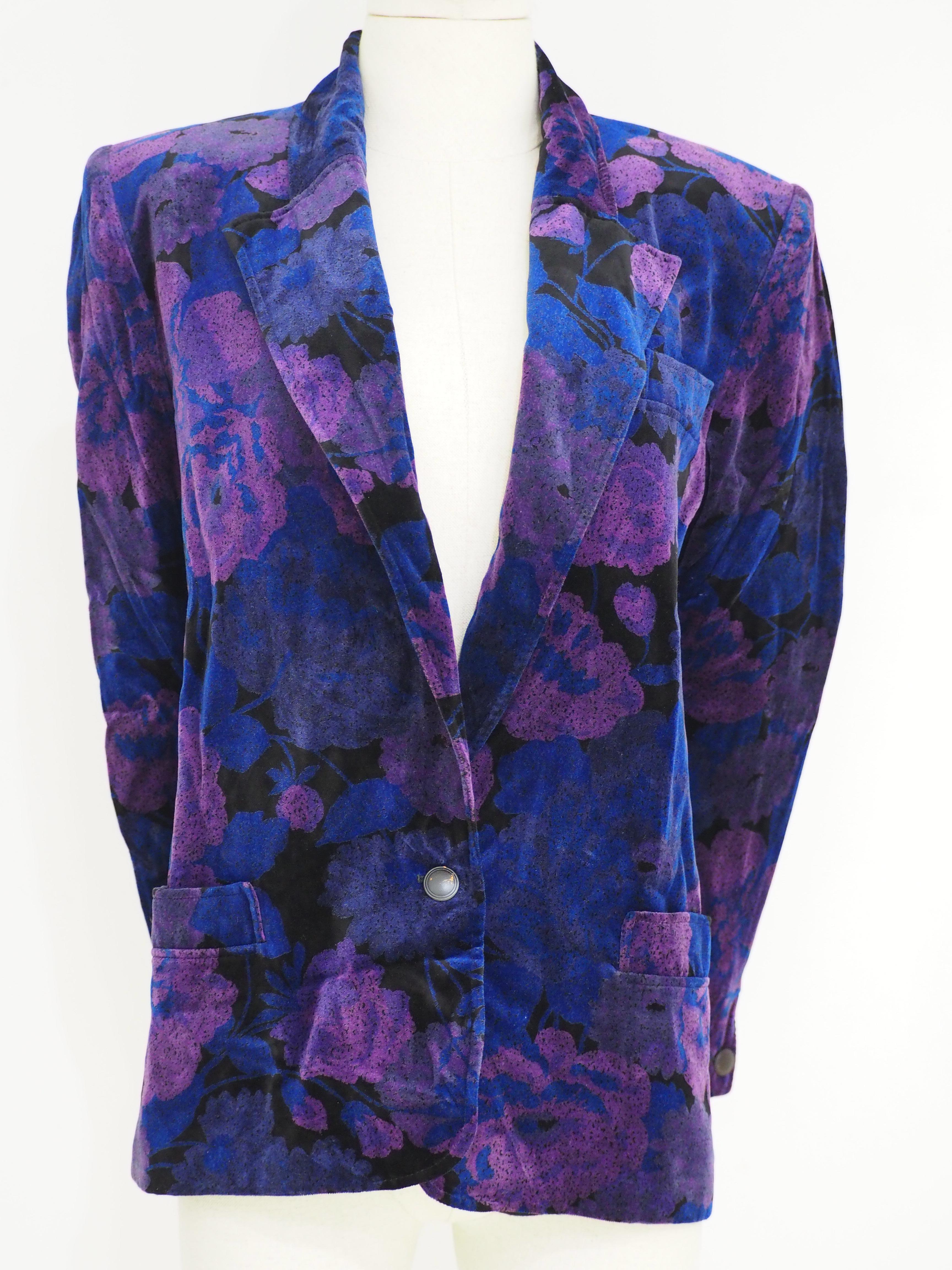 Women's Genny blue purple velvet jacket