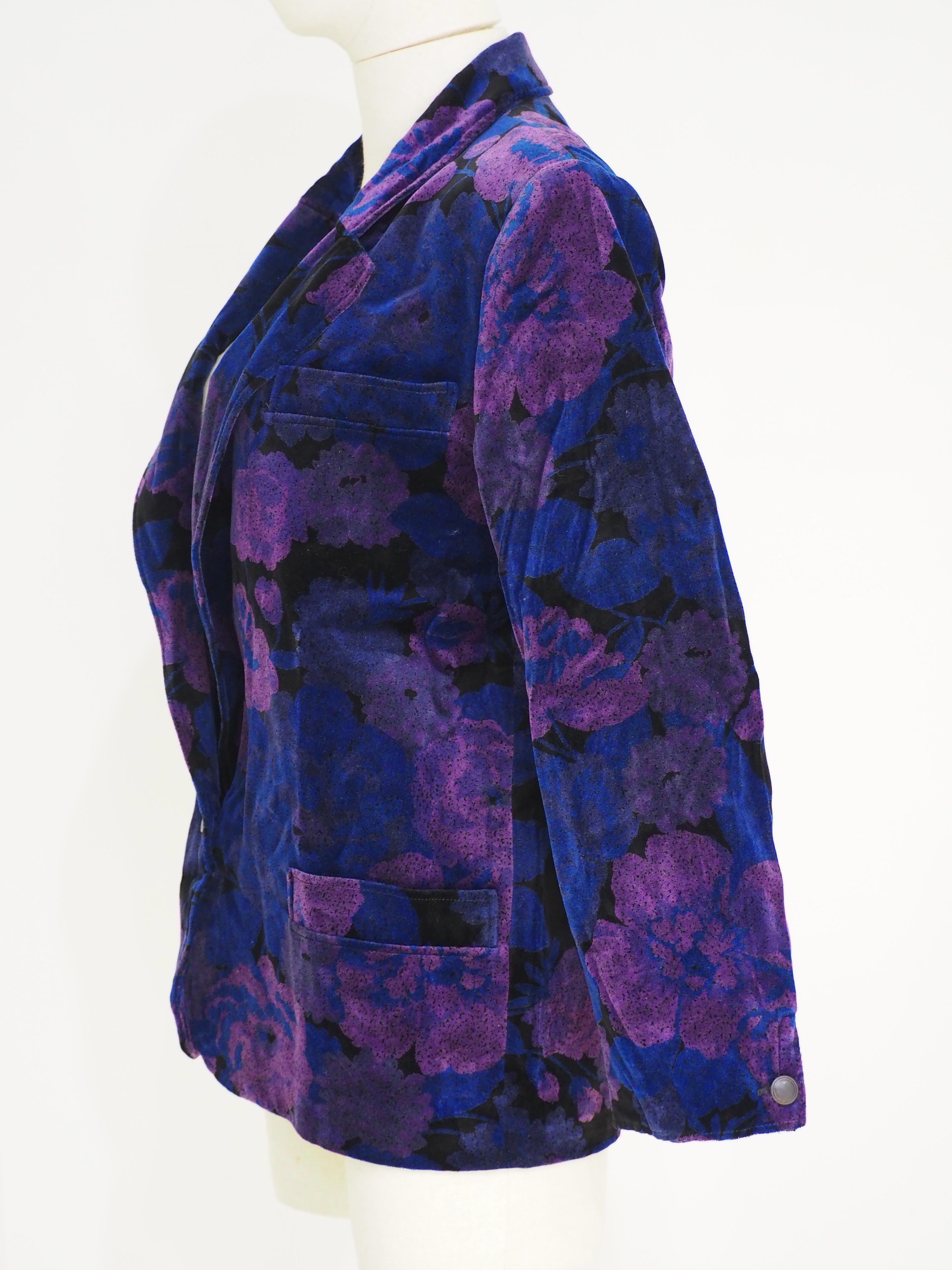 Genny blue purple velvet jacket 2