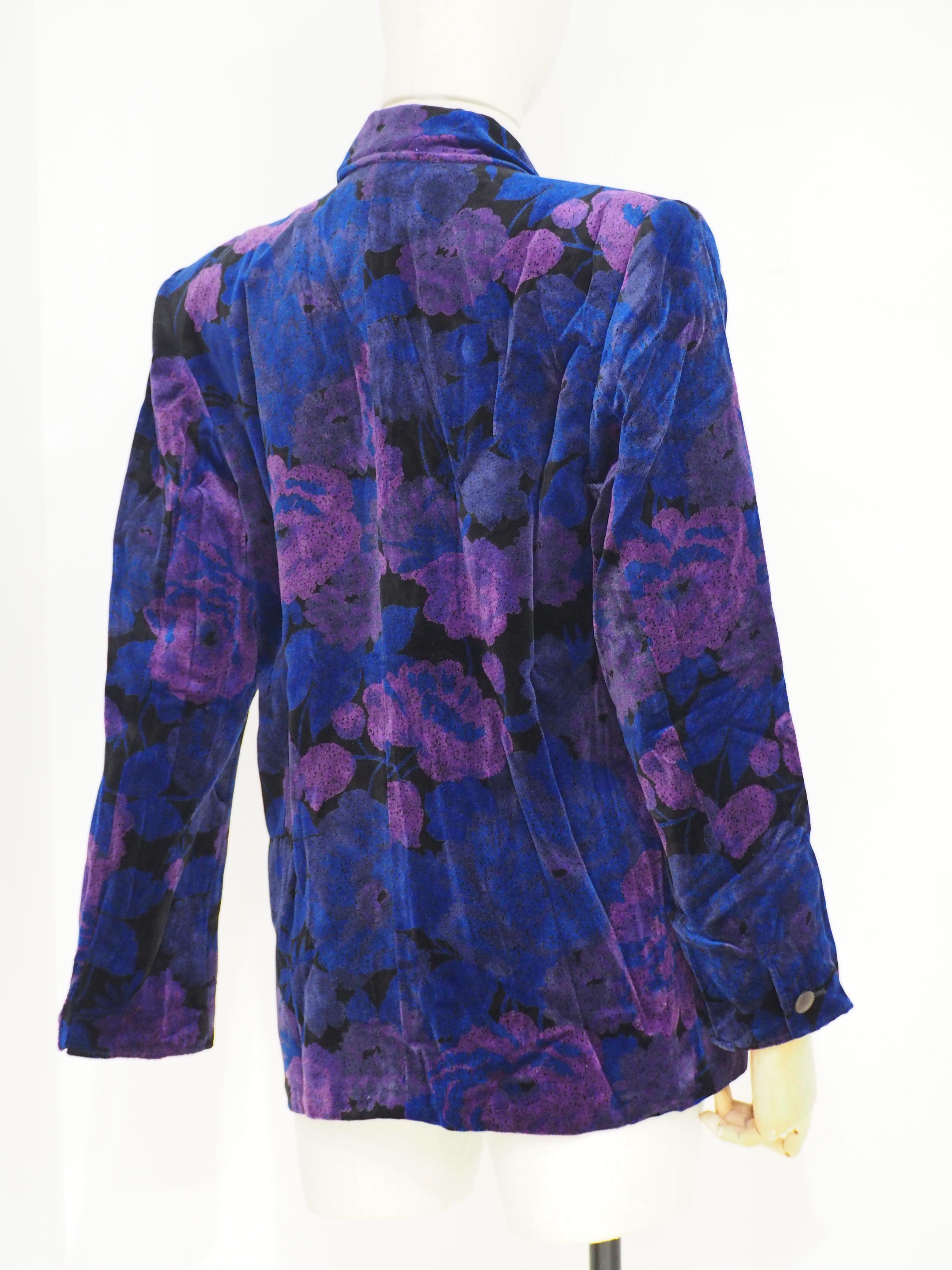 Genny blue purple velvet jacket 3