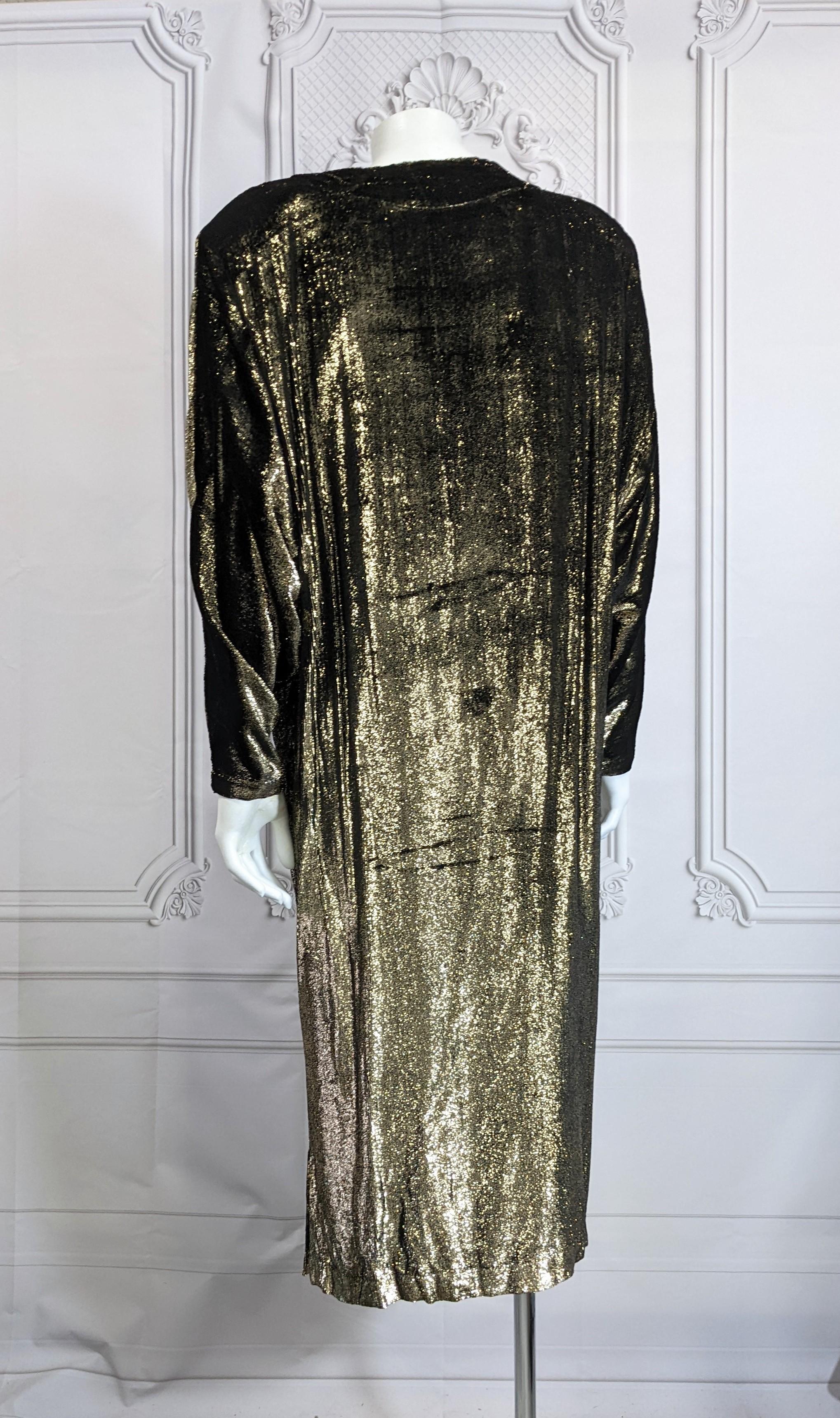 Genny by Gianni Versace Draped Lurex Velvet Dress For Sale 2