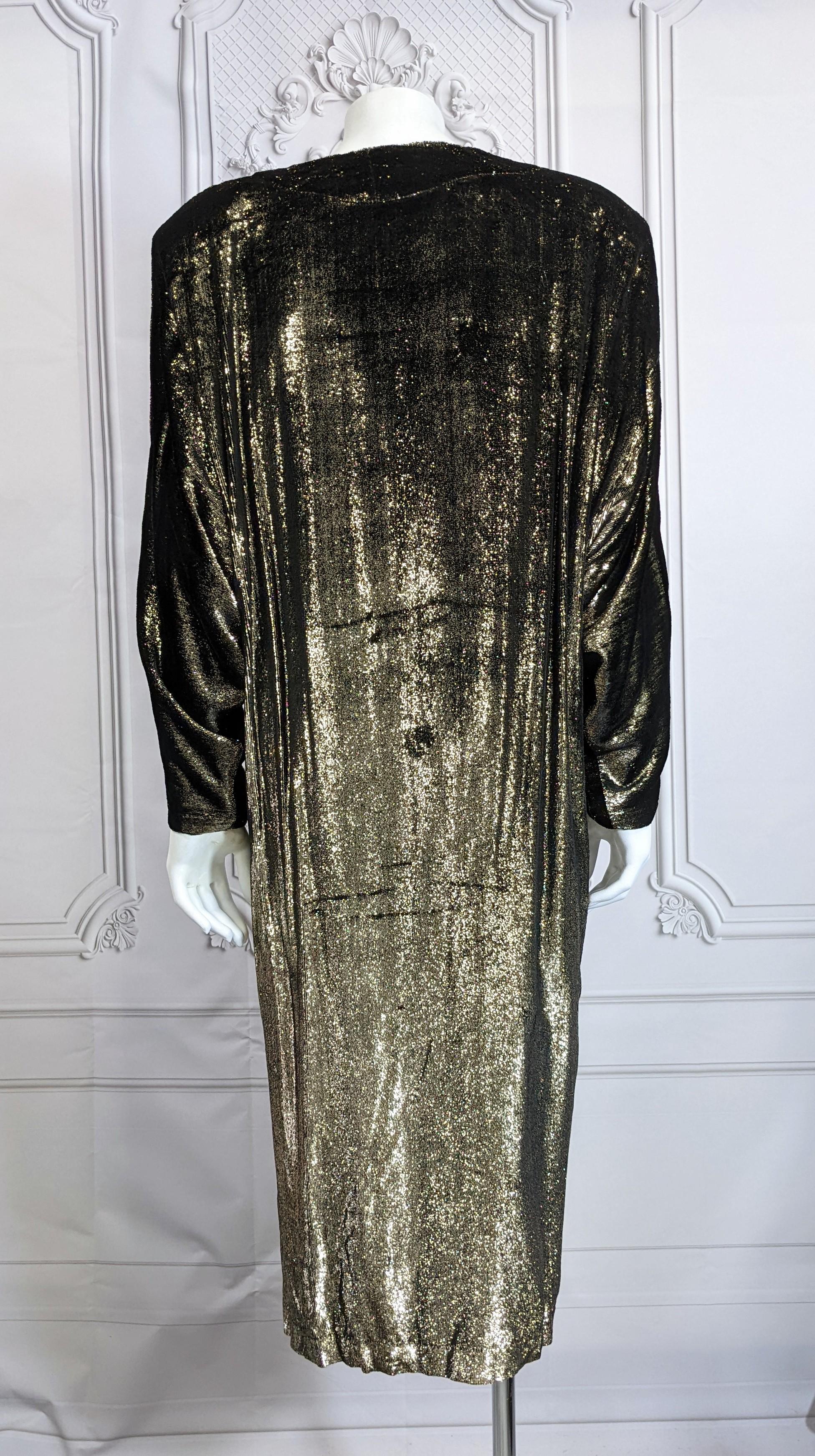 Genny by Gianni Versace Draped Lurex Velvet Dress 1