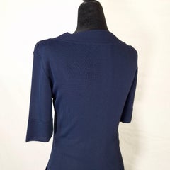 Genny vintage 1990s navy blue knit suit