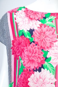 Top de seda con estampado Genny