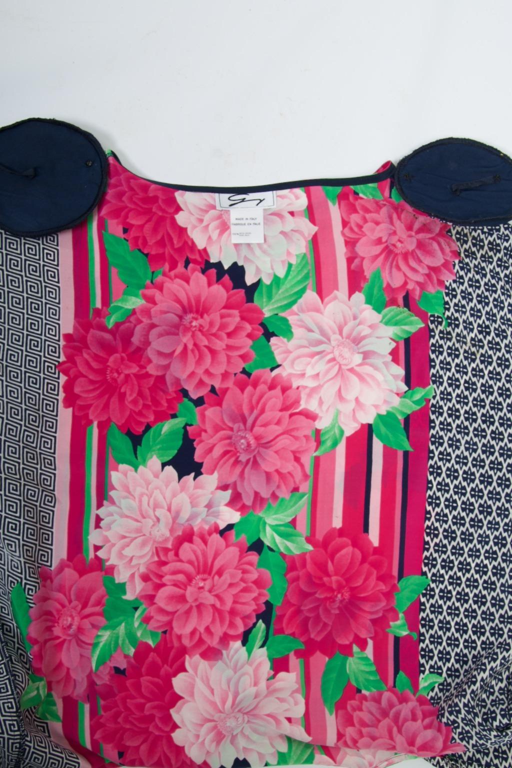 Top de seda con estampado Genny en venta 2