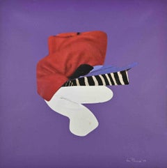 Violette Komposition - Mischtechnik von Genny Puccini - 1977