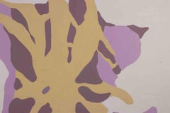 Abstract Violet and Beige Surface - Acrylic on Canvas by Genny Puccini - 1971