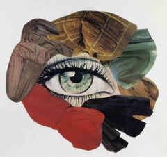 Grünes Auge – Collage von Genny Puccini – 1977