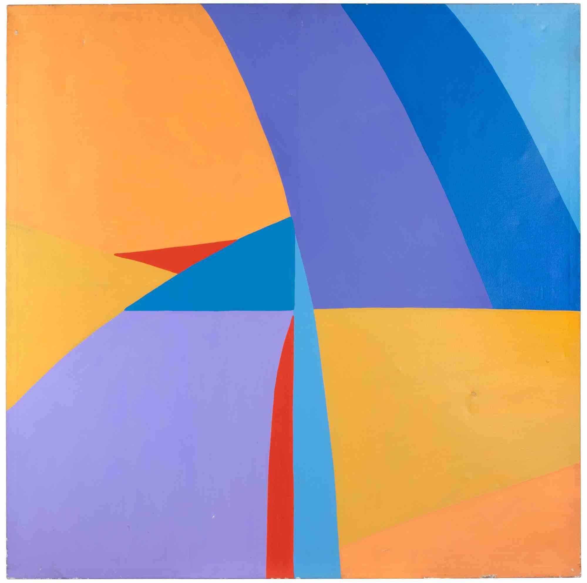 Die orange-violette und blaue Oberfläche ist ein zeitgenössisches Kunstwerk von Genny Puccini aus dem Jahr 1975.

Gemischte farbige Acrylmalerei auf Leinwand.

Handsigniert und datiert auf der Rückseite.




