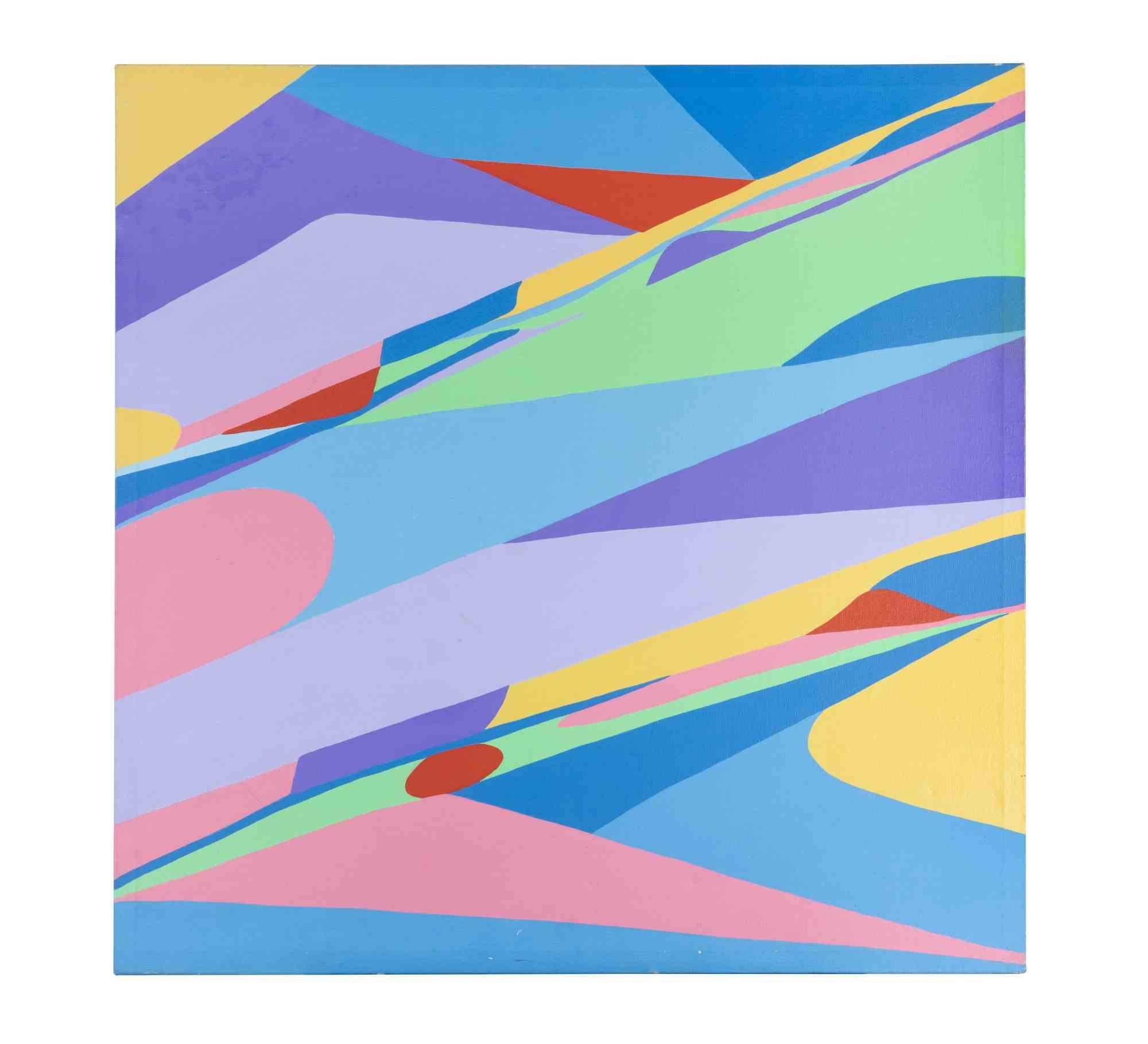 Polychrome surface 7610 is a contemporary artwork realized by Genny Puccini in 1976.

Mixed colored acrylic painting on canvas.

Hand signed and dated on the back.

