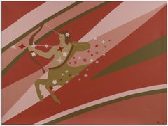 Sagittarius - Acrylique sur toile de Genny Puccini - 1973