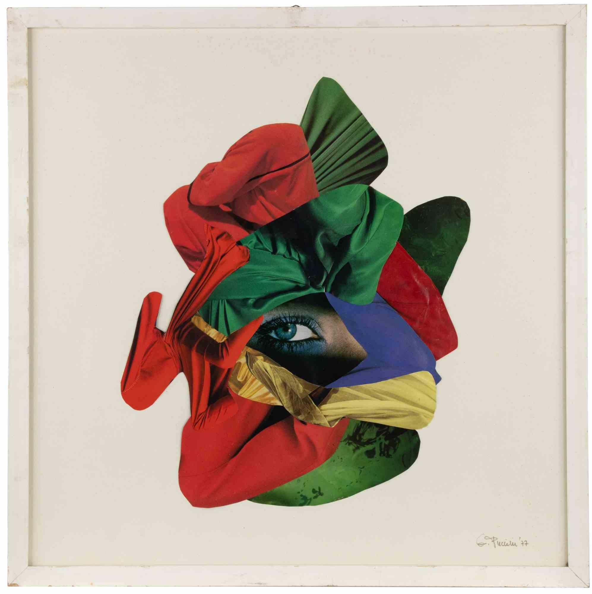 The eye is a contemporary artwork realized by Genny Puccini in 1977.

Mixed colored collage on paper.

Hand signed and dated on lower right margin.




