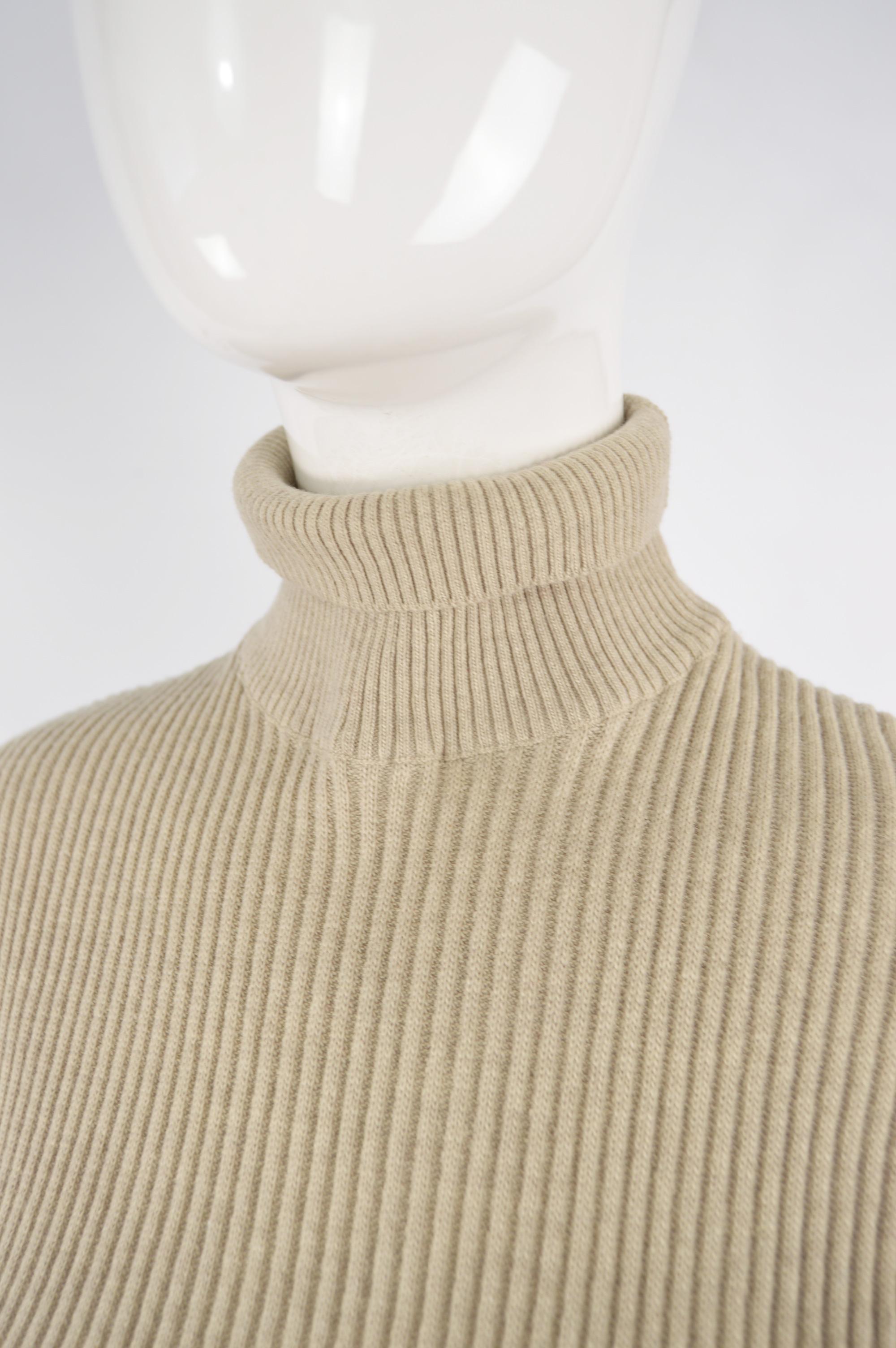 Beige Genny Vintage Wool & Cashmere Knit Bodysuit Top