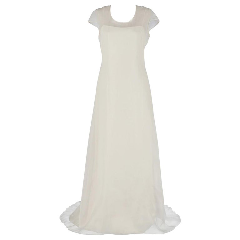 Genny White Ivory  Vintage Wedding Dress, 1990s For Sale