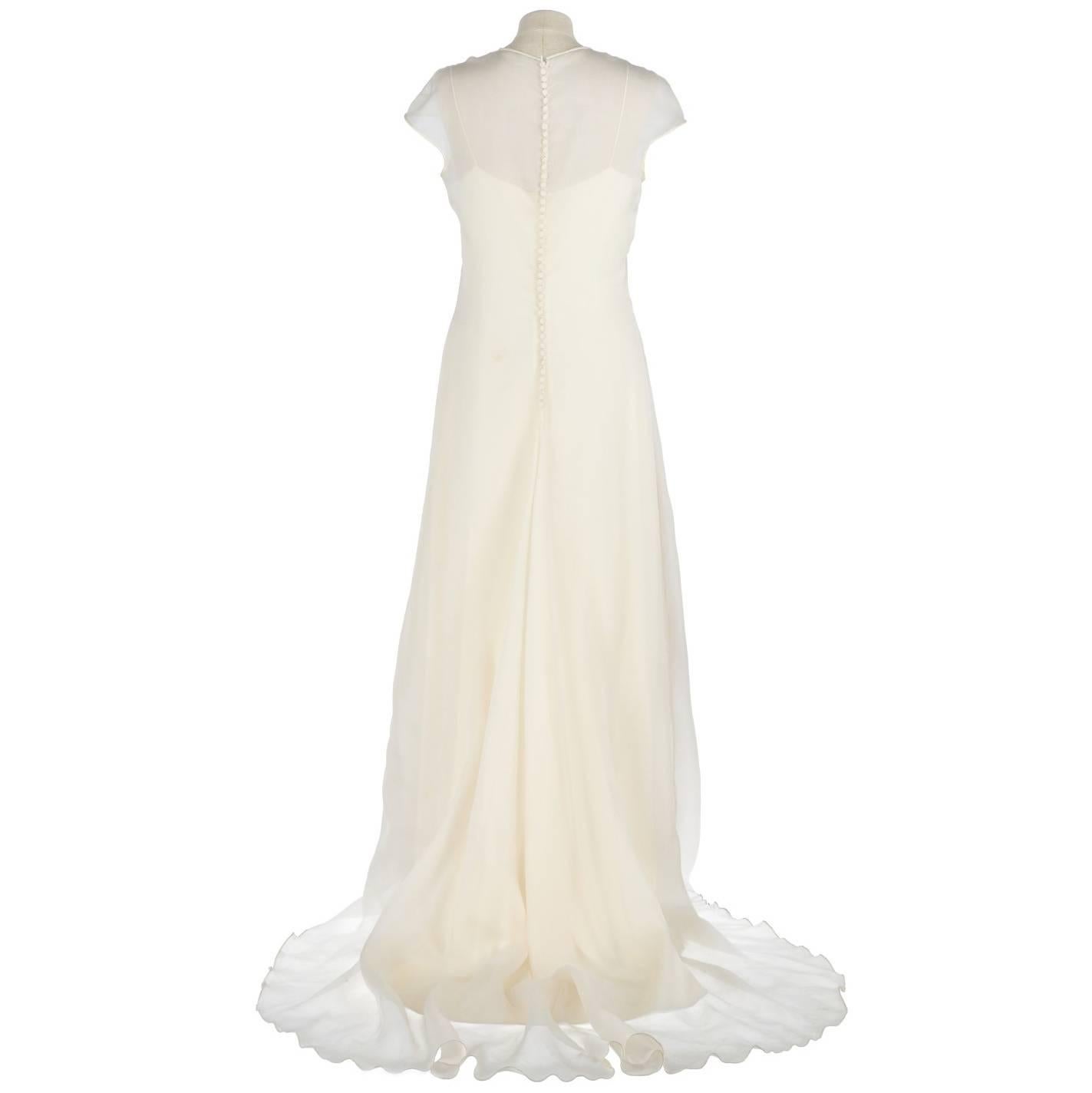 Genny White Ivory  Vintage Wedding Dress, 1990s In Excellent Condition In Lugo (RA), IT