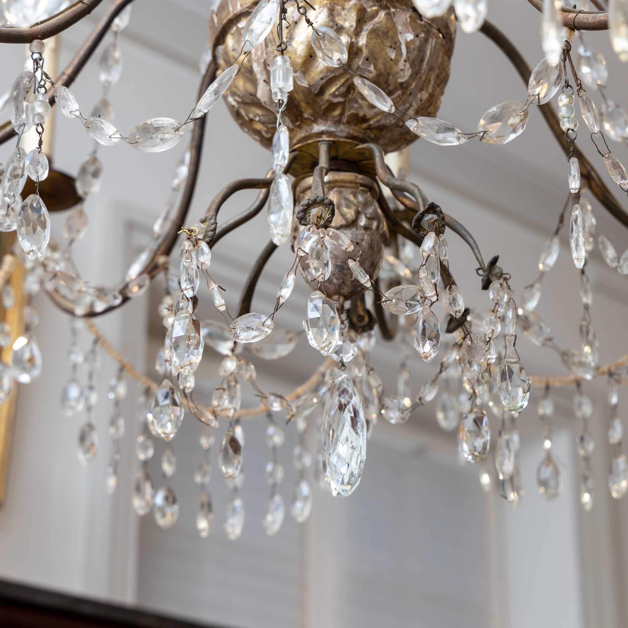 Italian Genoese Chandelier, Italy, 18th Century For Sale
