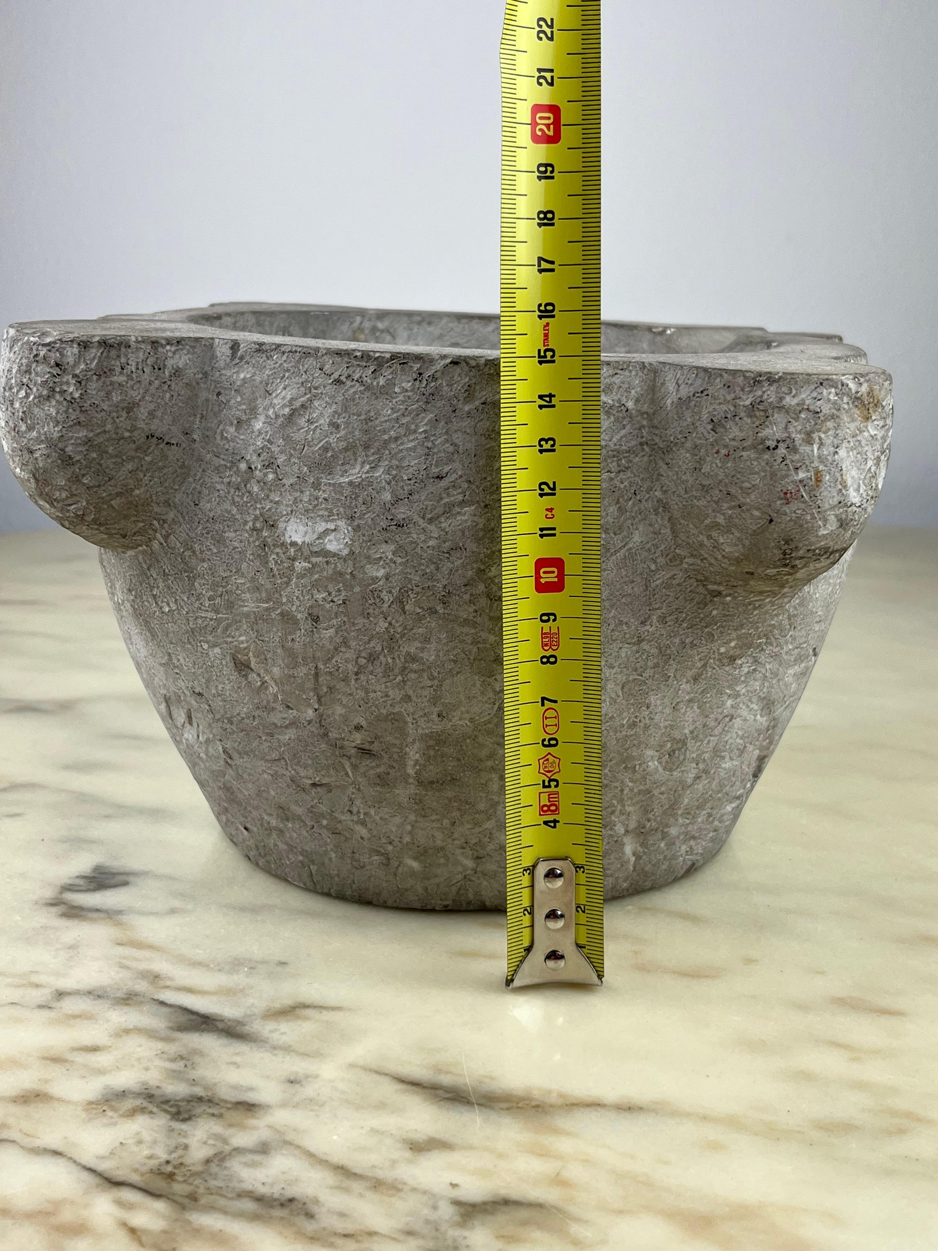 Mid-20th Century Stone Mortar, 1940, Used in an Old Factory for Basil 