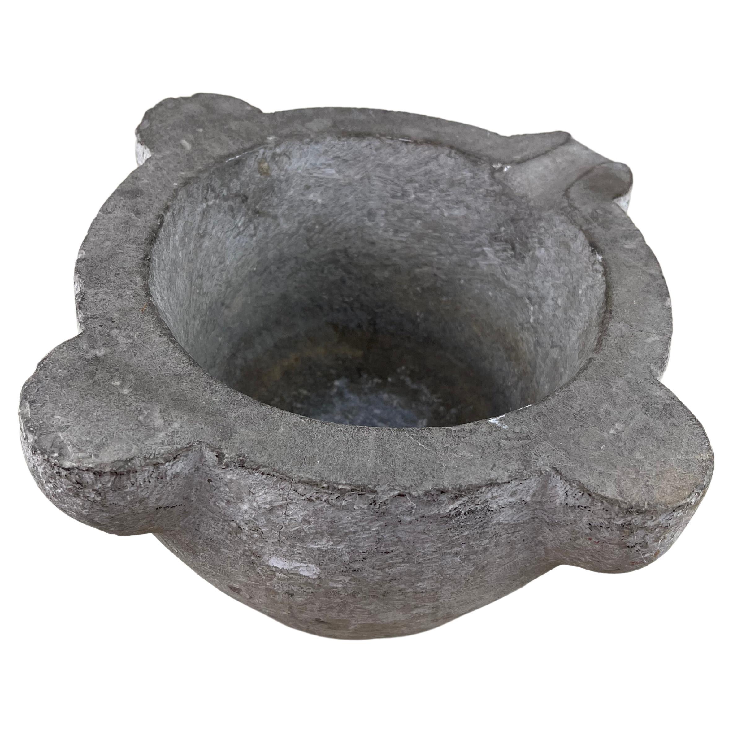 Stone Mortar, 1940, Used in an Old Factory for Basil "Pesto" For Sale