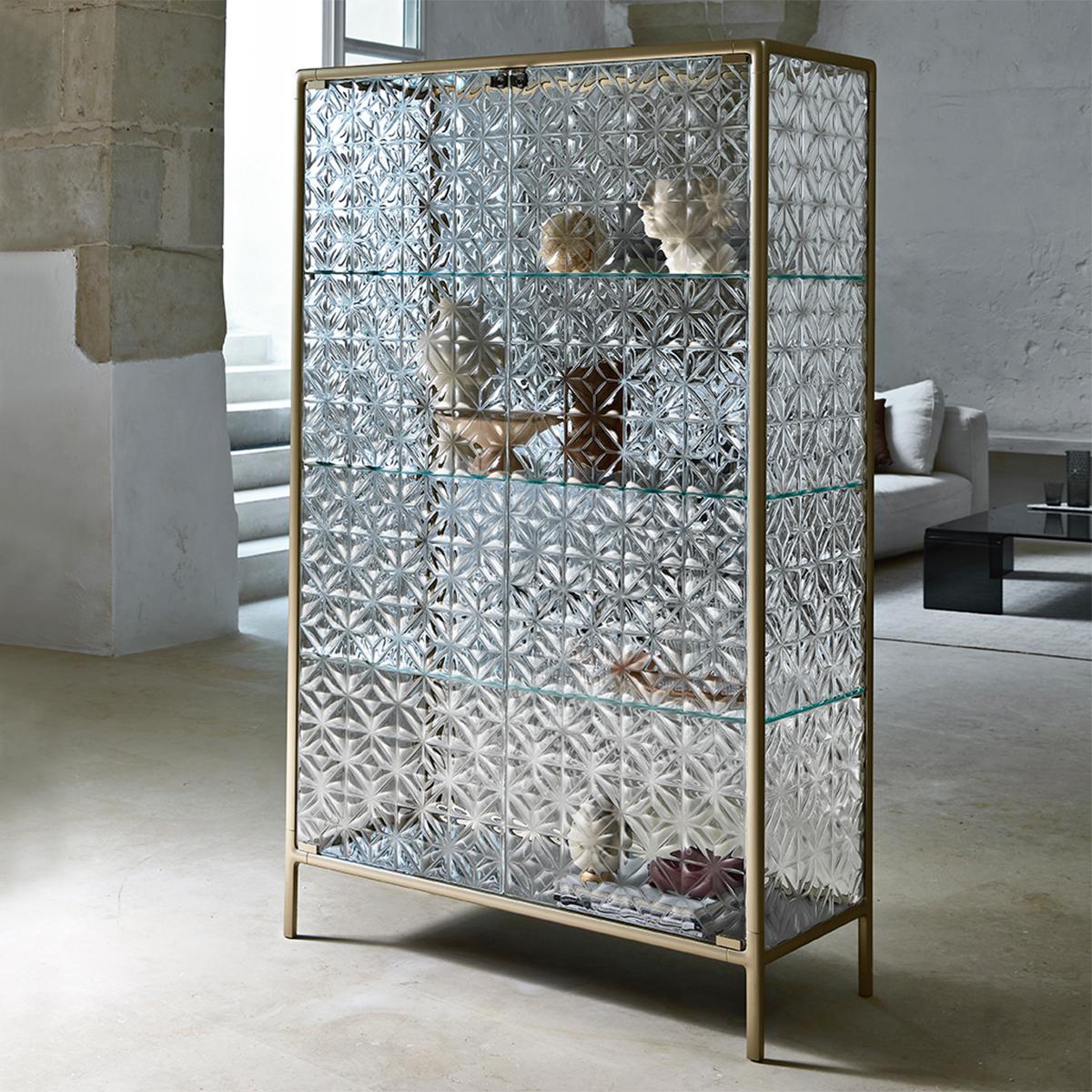 Sculpté Grand coffret en verre Genova en vente
