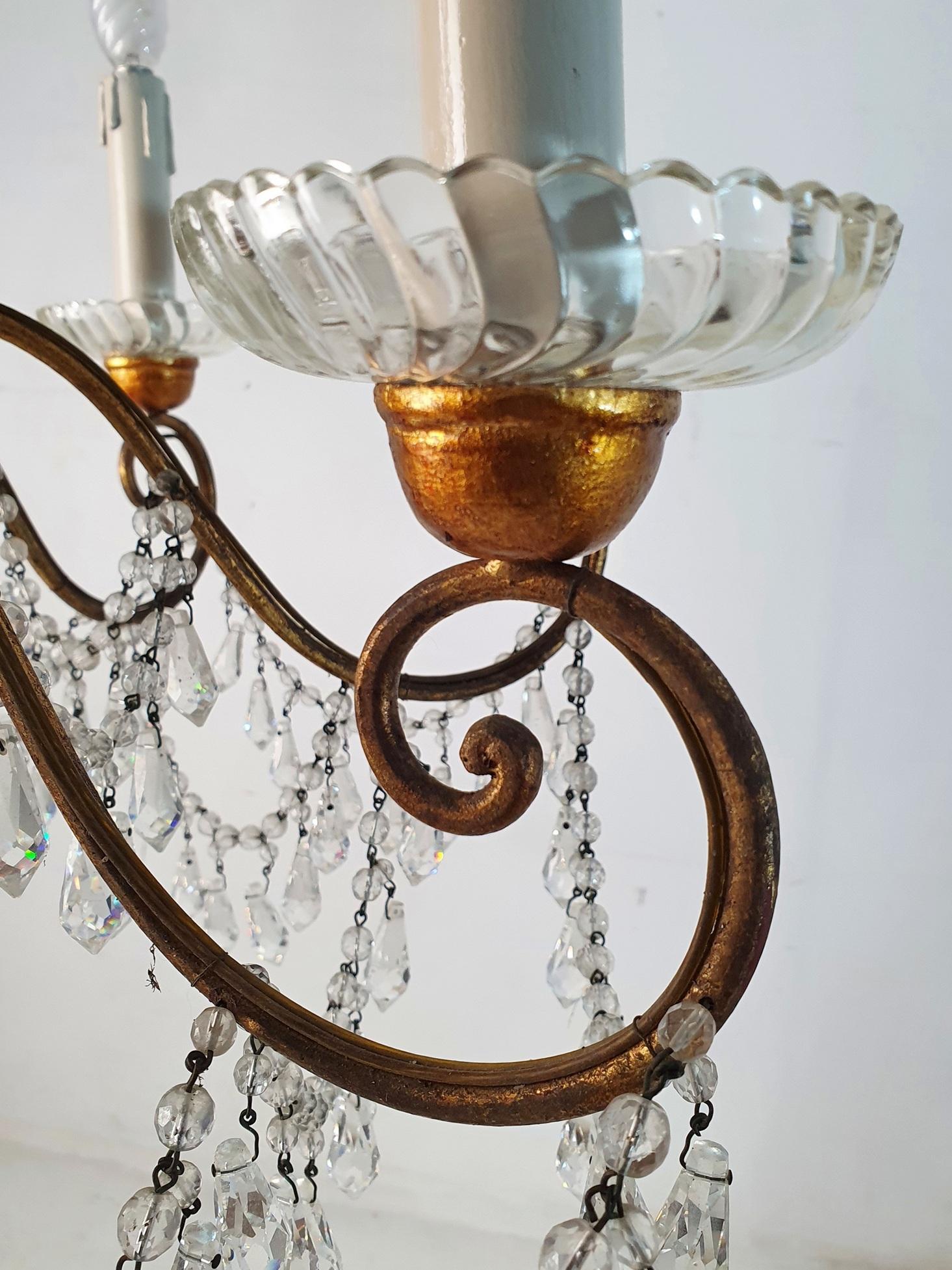 Metal Genovese Empire Style Chandelier For Sale