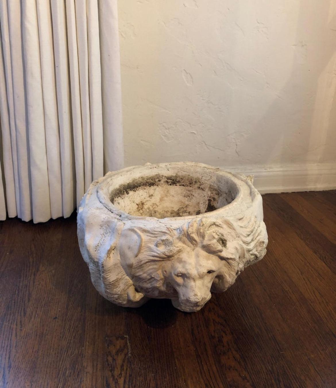Jardinière/ Jardinière de style Genryusai Seiya en pierre - Animaux zoomorphes avec lion en vente 3