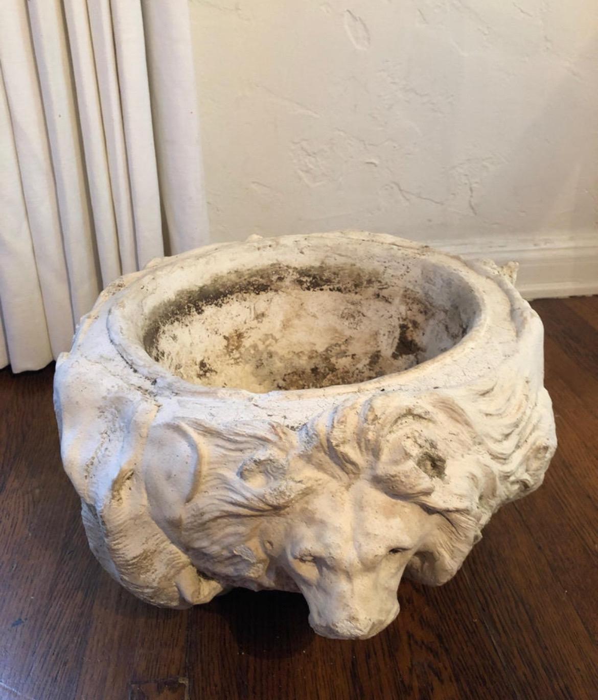 Jardinière/ Jardinière de style Genryusai Seiya en pierre - Animaux zoomorphes avec lion en vente 2