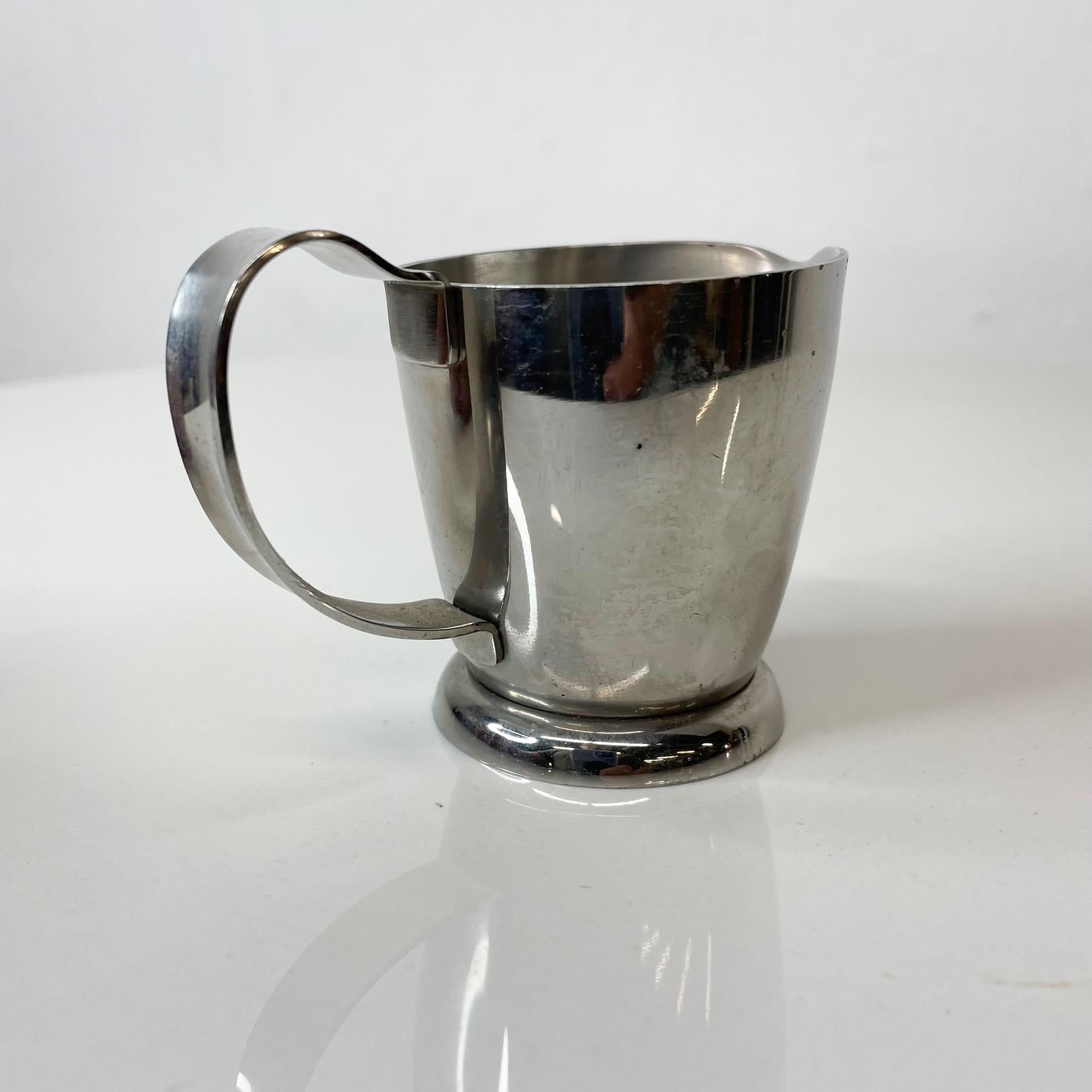 Swedish Gense Creamer Milk Pour Petite Pitcher Stainless Steel Made in Sweden 1970s