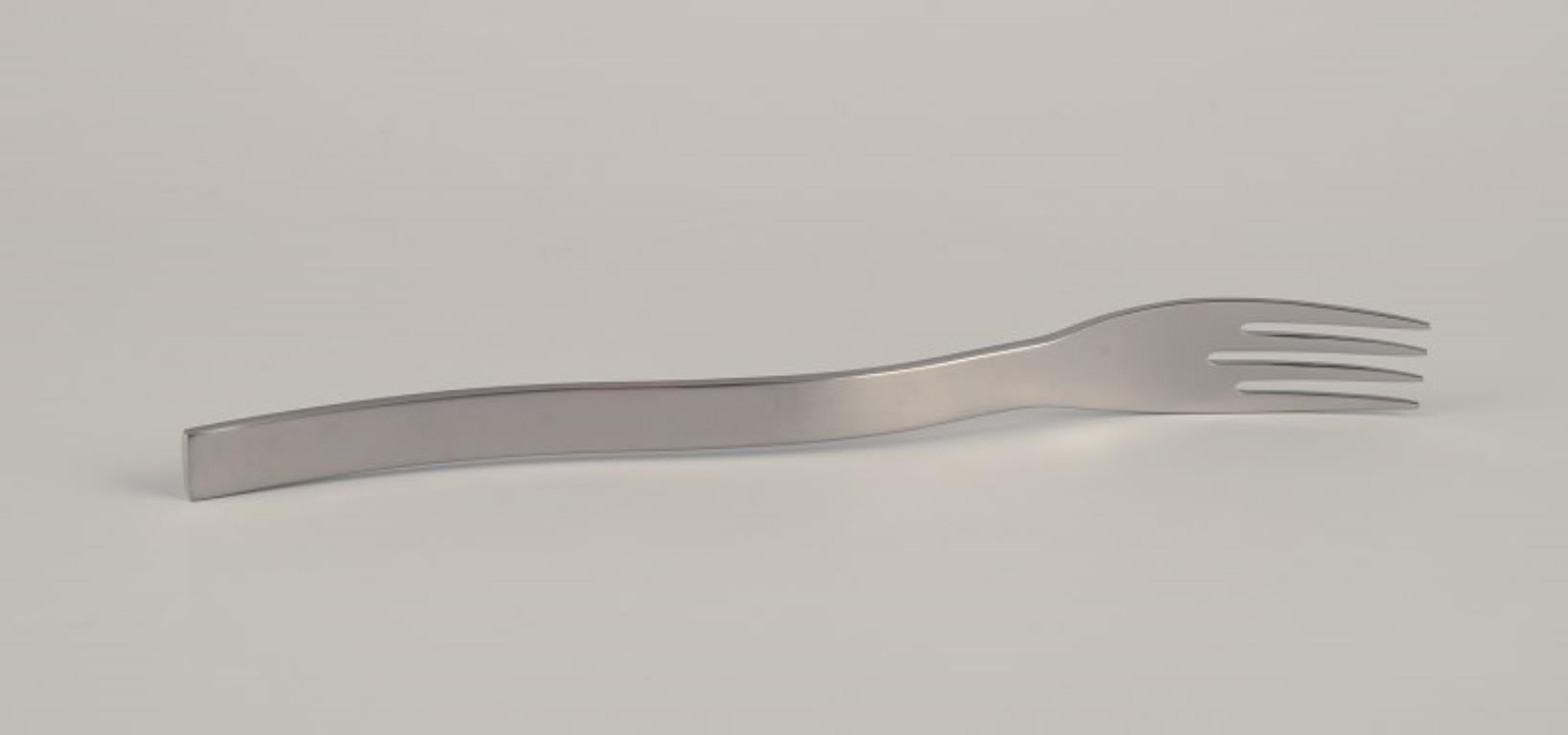 Swedish Gense, Sweden. Fish cutlery for six people. In stainless steel. Late 20th C. For Sale