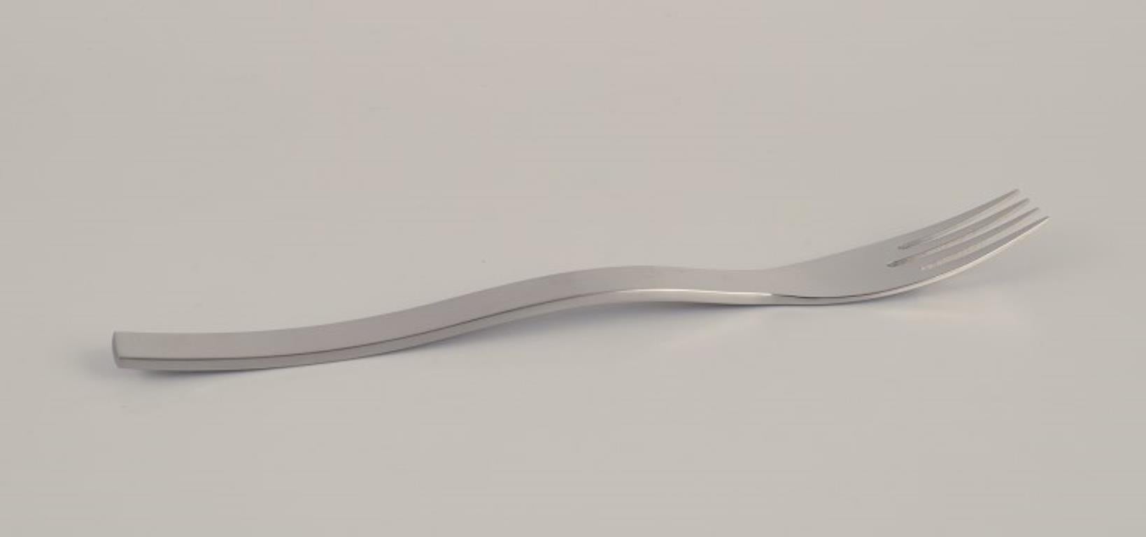 Gense, Sweden. Fish cutlery for six people. In stainless steel. Late 20th C. In Excellent Condition For Sale In Copenhagen, DK