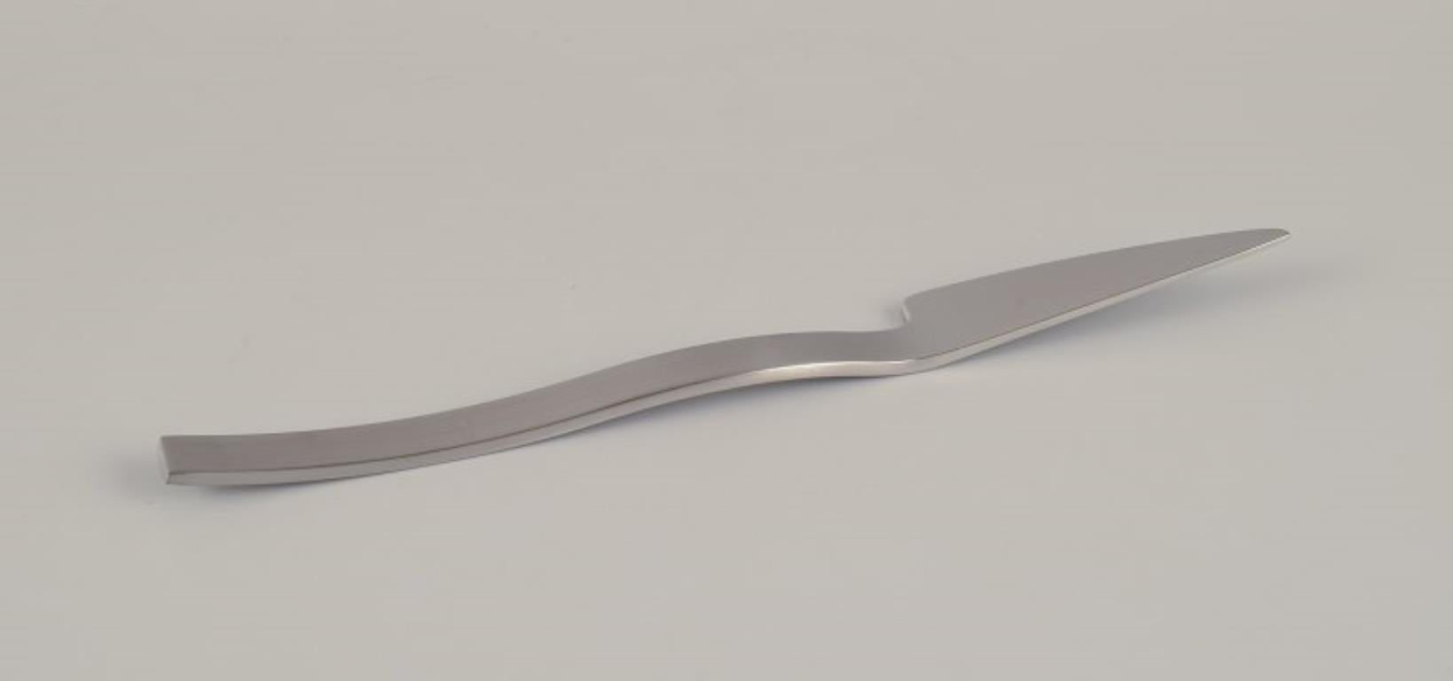 Stainless Steel Gense, Sweden. Fish cutlery for six people. In stainless steel. Late 20th C. For Sale