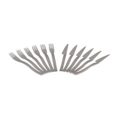 Gense, Sweden. Fish cutlery for six people. Stainless steel.