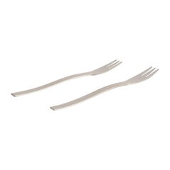 Gense, Sweden. Two serving forks in stainless steel.