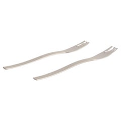 Gense, Sweden. Two serving forks in stainless steel. Late 20th C.