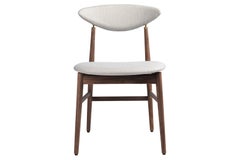Gent Dining Chair, Fully Upholstered, Walnut Base