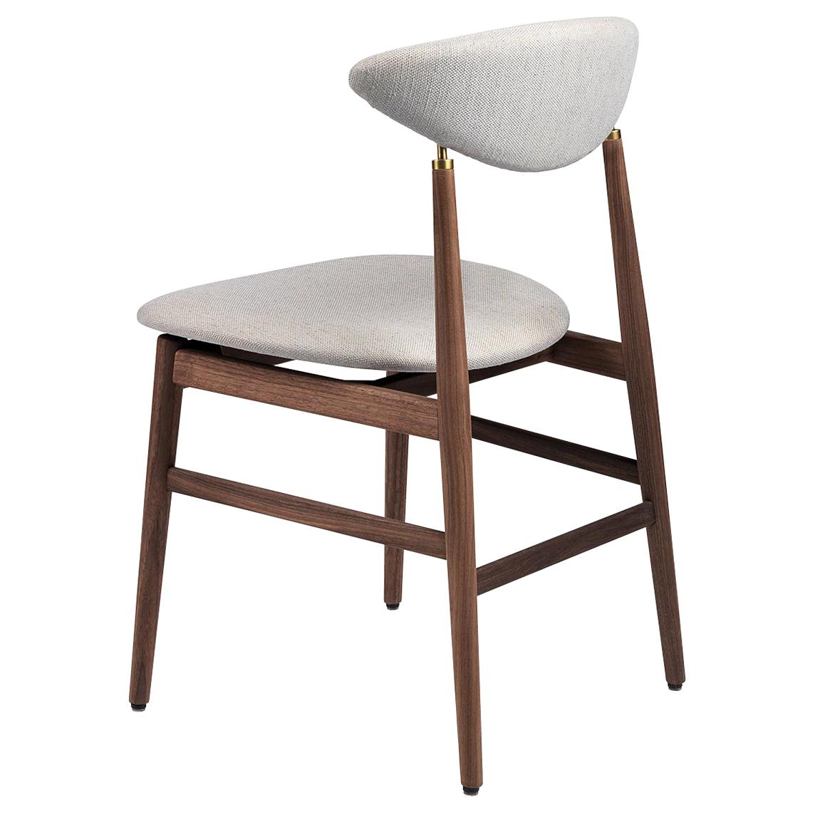 Gent Dining Chair, Fully Upholstered, Walnut Base