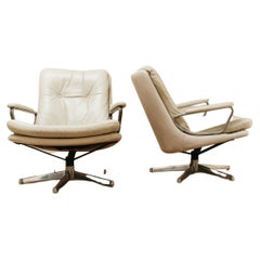 Gentilina Swivel Lounge Armchairs by André Vandenbeuck for Strässle, 1960's