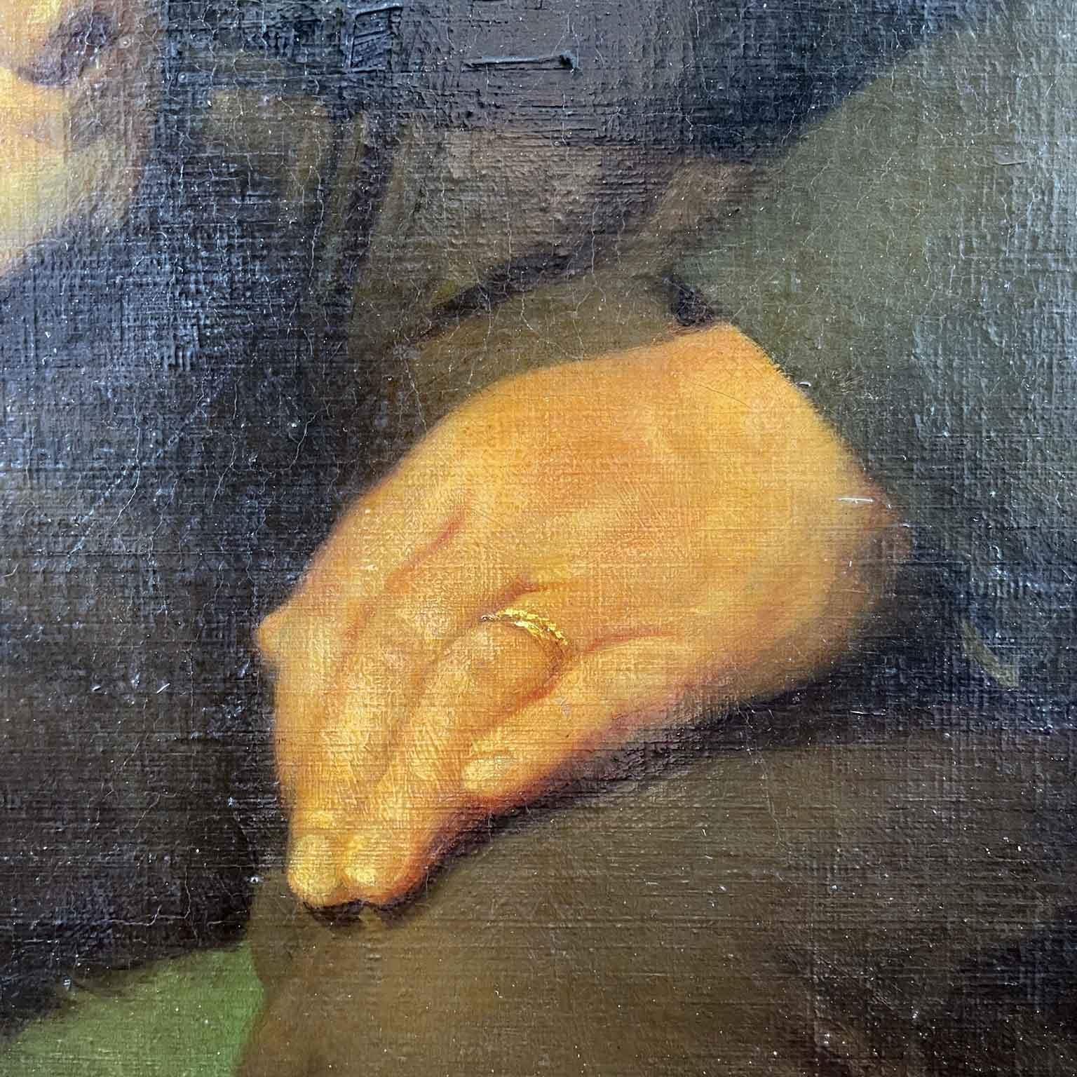 Gentleman With Dog Bracco by Giuseppe Penuti 1868 Neoclassical Italian Portrait For Sale 1