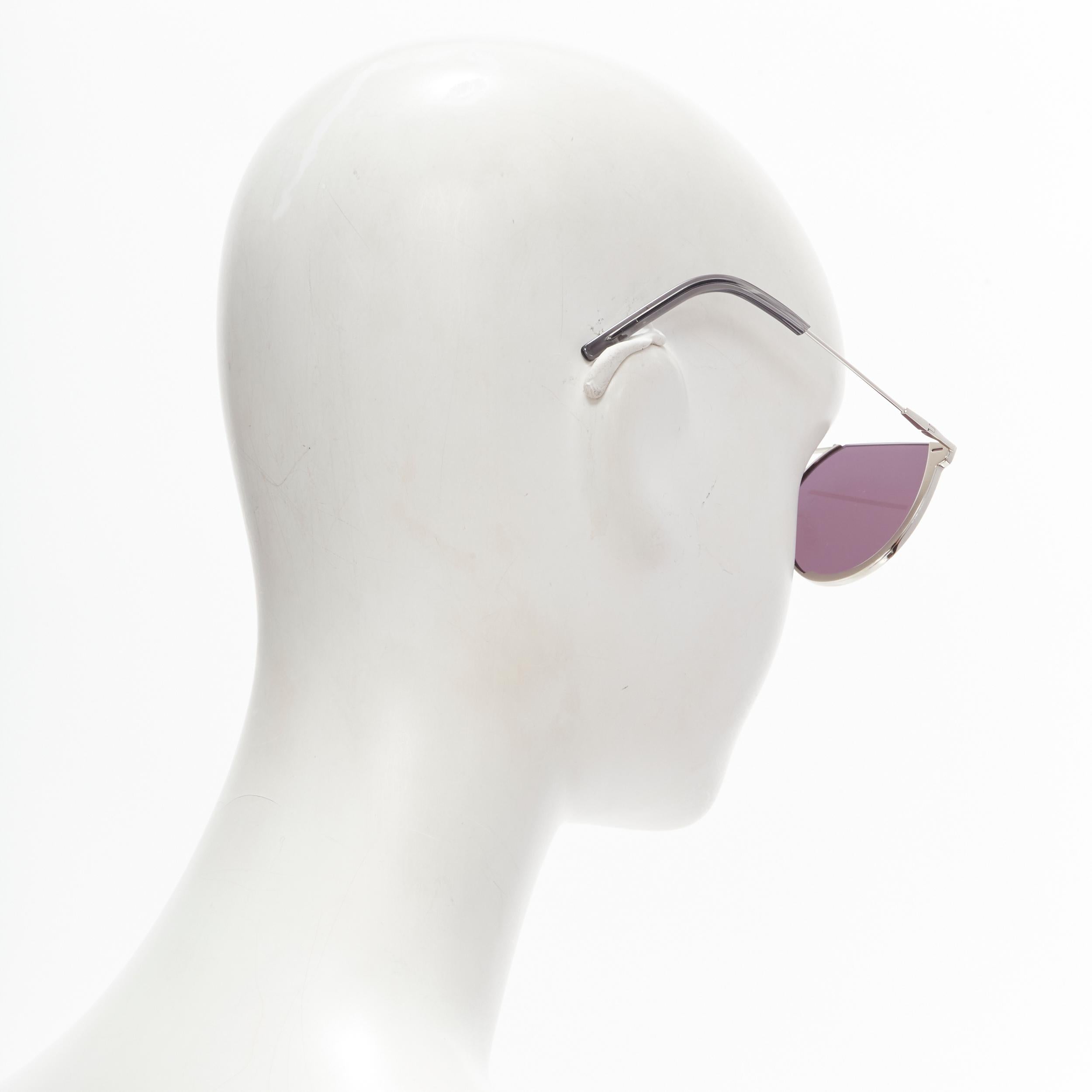 GENTLE MONSTER K-1 02(G) silver black lens line D-frame sunglasses 1