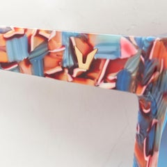 GENTLE MONSTER Kaiser blue floral acetate mirrored lens sunglasses