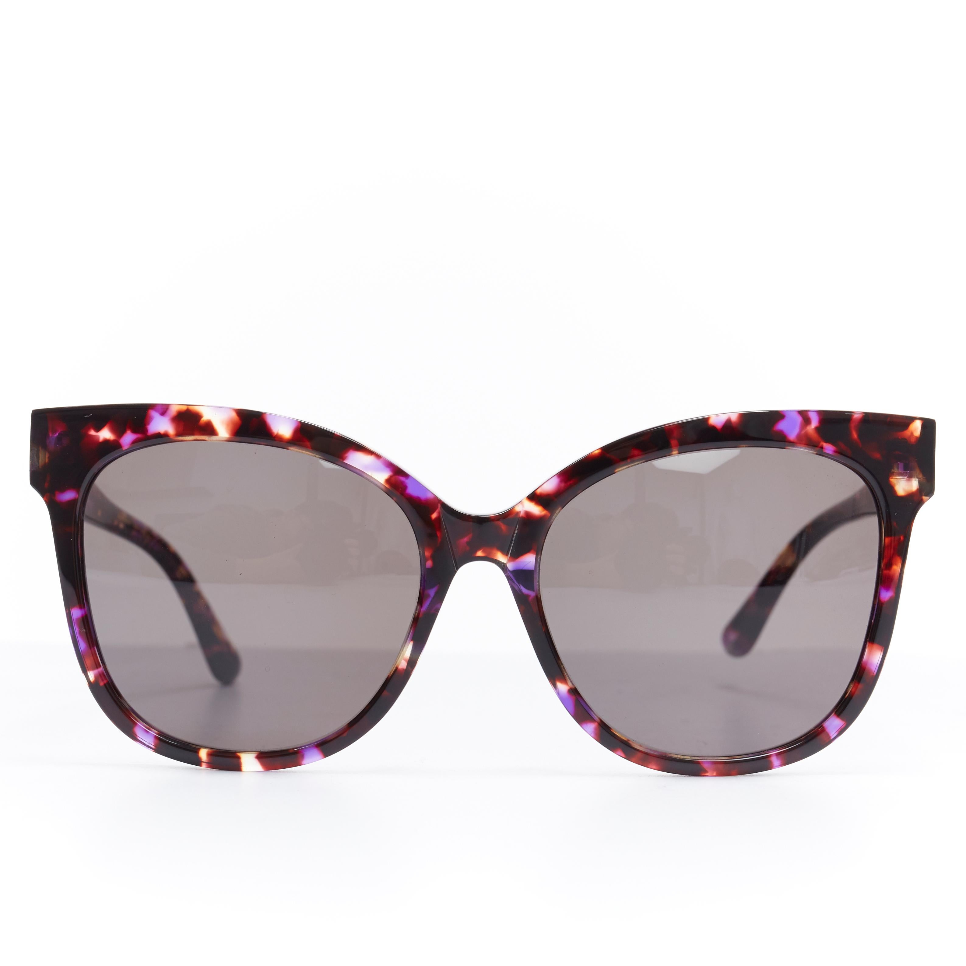 GENTLE MONSTER La Rouge purple tortoise resin black lens cat eye sunglasses Reference: WEYN/A00348 
Brand: Gentle Monster 
Material: Plastic 
Color: Purple 
Pattern: Solid 
Made in: China 

CONDITION: 
Condition: Very good, this item was pre-owned