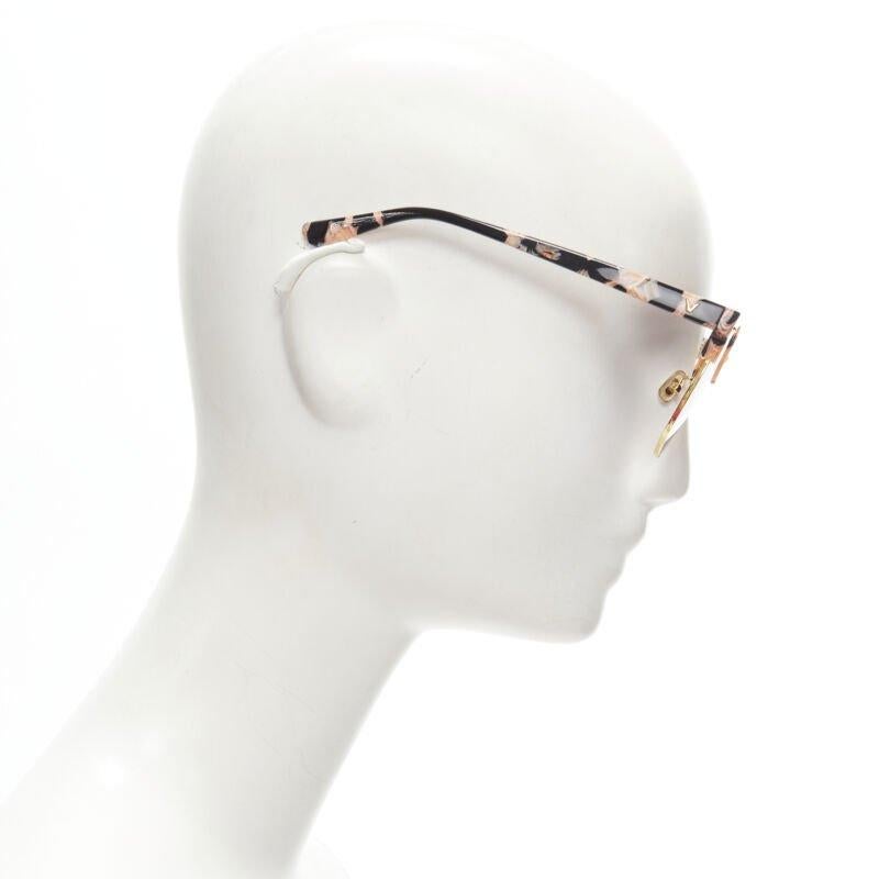 Women's GENTLE MONSTER Moon Cut orange black acetate half frame sunglasses For Sale