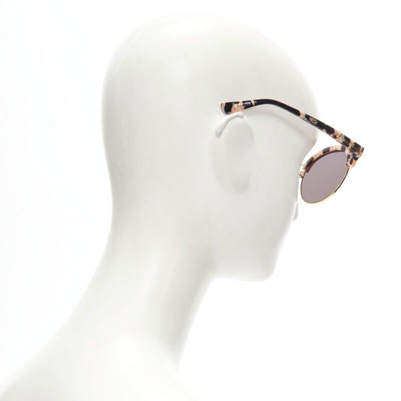 GENTLE MONSTER Moon Cut orange black acetate half frame sunglasses For Sale 1