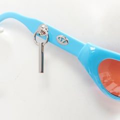 GENTLE MONSTER Peggy blue orange lens cat eye futuristic sunglasses