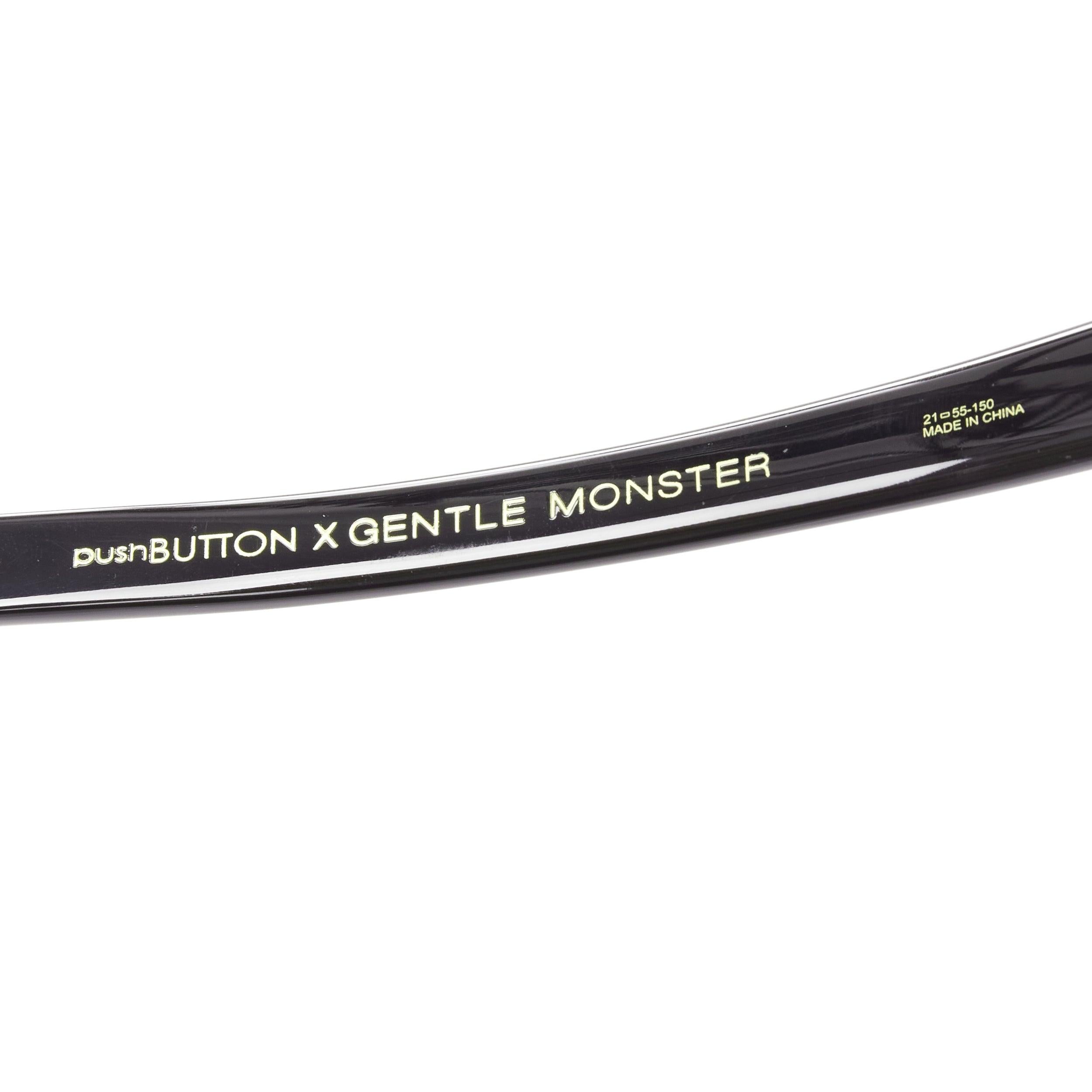 GENTLE MONSTER Pushbutton No.2 Inflexible J01 schwarze Cat-Eye-Sonnenbrille im Angebot 4