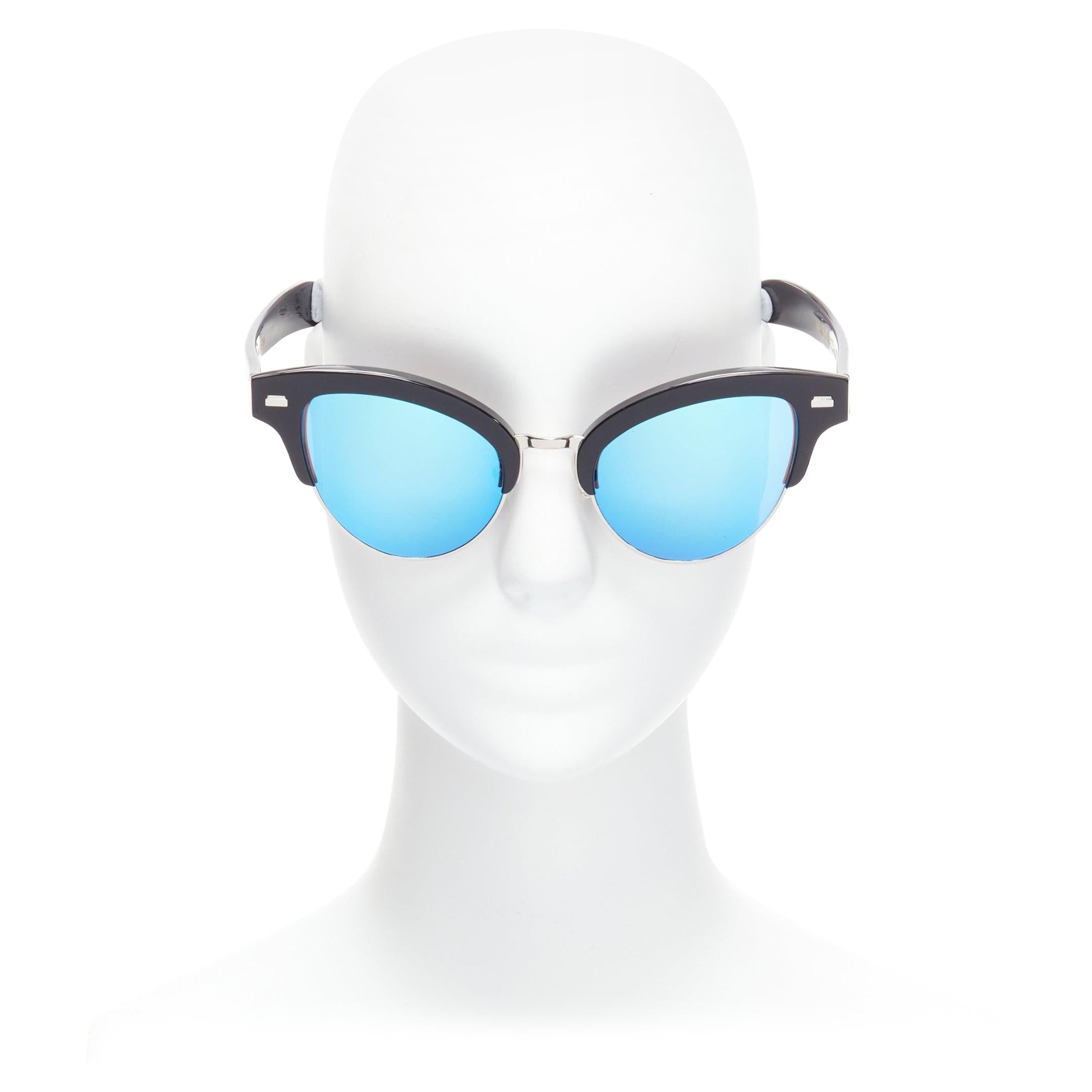 GENTLE MONSTER Pushbutton No.2 Inflexible J01 blue lens cat eye sunglasses
