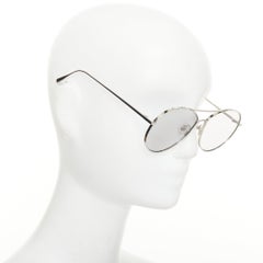 GENTLE MONSTER Ranny Ring 02 silver stainless steel titanium aviator sunglasses